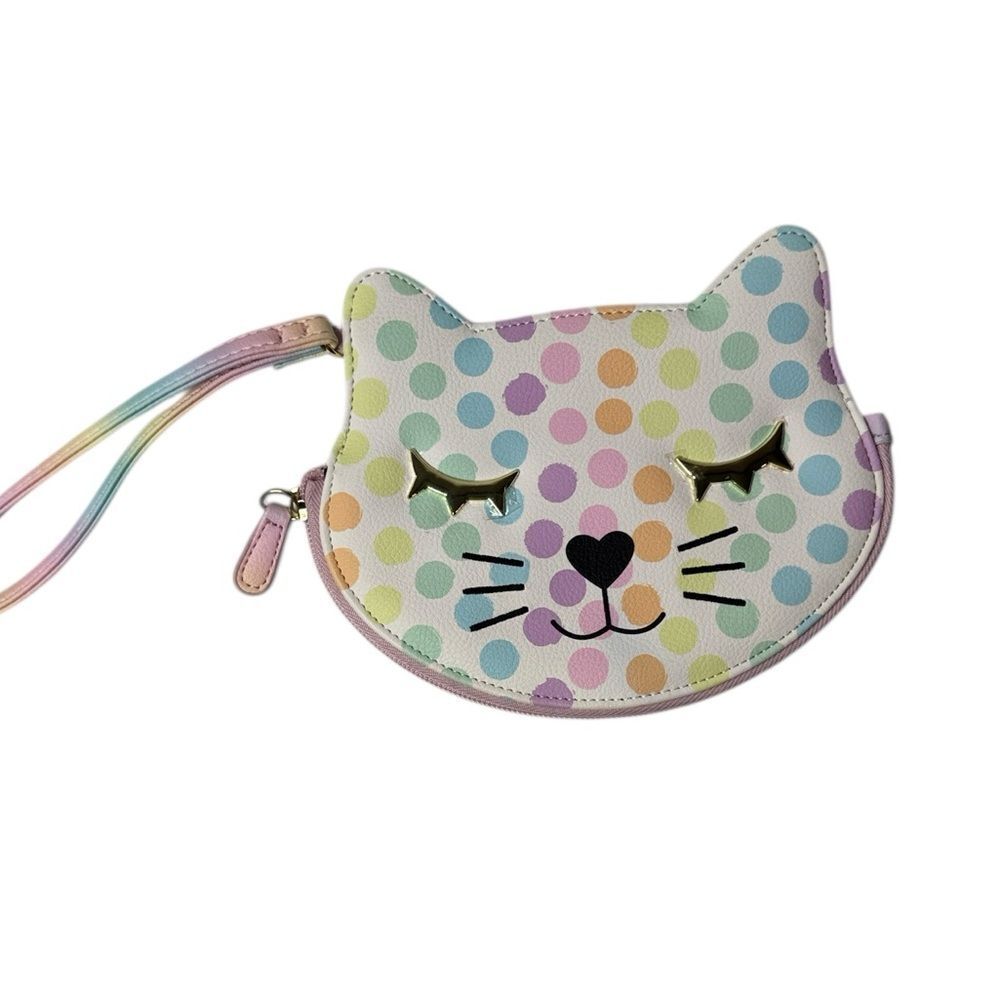 Luv Betsey Johnson Polka Dot Cat Wristlet.
